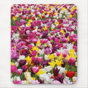 Tapis De Souris champ plein de tulipes