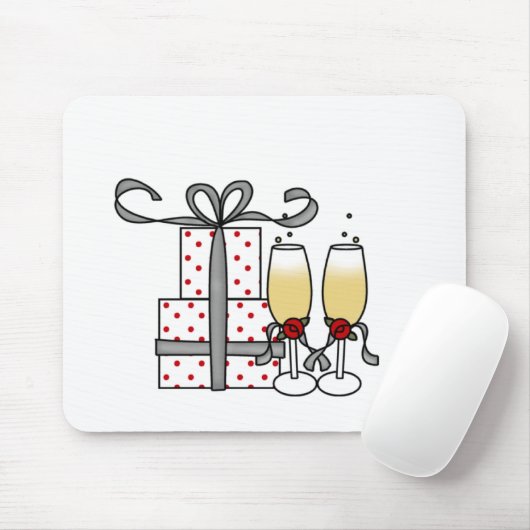 Tapis De Souris Champagne et cadeaux Mousepad (Avec souris)