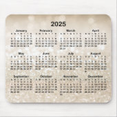 Tapis De Souris Champagne Gold Bokeh Parties scintillant Look 2025 (Devant)