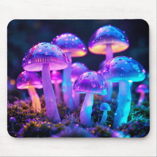 Tapis De Souris Champignon bioluminescent pour bureau
