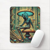 Tapis De Souris champignon cyberpunk squelette mousepad (Avec souris)