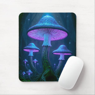 Tapis De Souris Champignon forestier bioluminescent éthéré