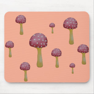 Tapis De Souris Champignons à taches rouges et blanches