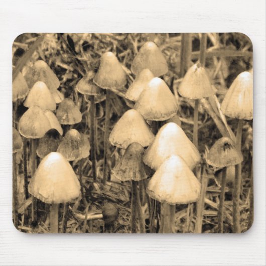 Tapis De Souris Champignons en Sepia (Devant)