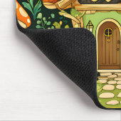 Tapis De Souris Champignons vert et or sur fleurs (Coin)