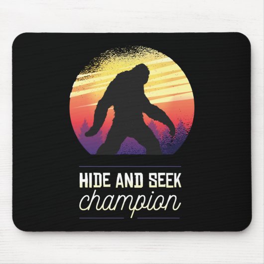 Tapis De Souris Champion de cache-cache Bigfoot - Croyant Yeti drô (Devant)