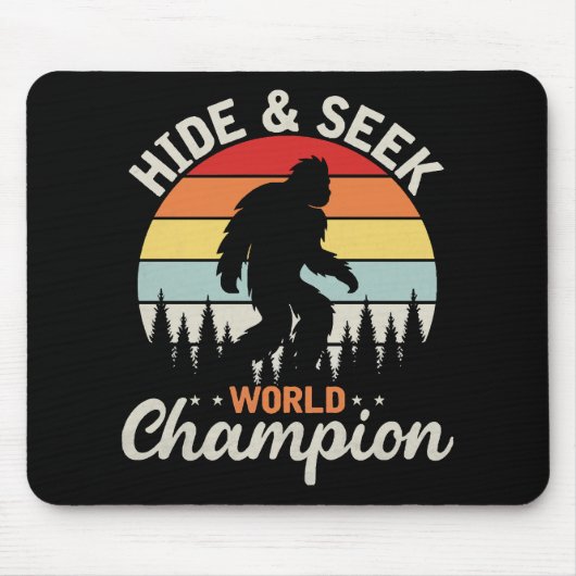 Tapis De Souris Champion du Monde de Cache-Cache de Bigfoot (Devant)