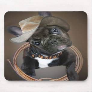 TAPIS DE SOURIS CHAMPION MOUSEPAD DE RODÉO DE BOULEDOGUE FRANÇAIS