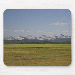 Tapis De Souris Champs et Rolling Hills verts avec des montagnes