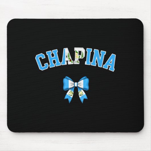 Tapis De Souris Chana Guatemalan Women Coquette Bow Guatemala Flag (Devant)