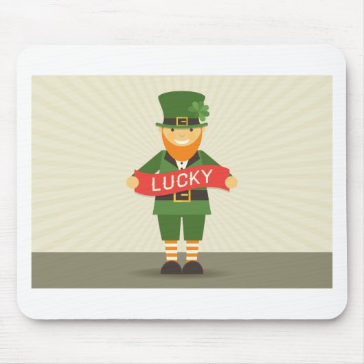 Tapis De Souris chanceux leprechaun (Devant)