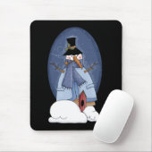 Tapis De Souris Chandails et cadeaux Snowman Blue (Avec souris)