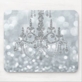 Tapis De Souris Chandelier blanc Parties scintillant en argent Bok (Devant)