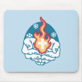 Tapis De Souris Changement du froid, Feu de foi - Chrétien motivat (Devant)