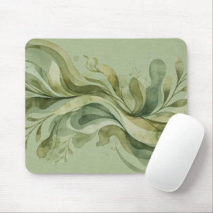 Tapis De Souris Chanson de la Terre Flowing Abstraite Verts Sauge