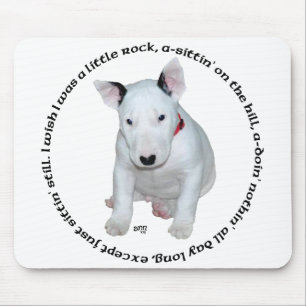 Tapis De Souris Chansons de chiot Bull Terrier