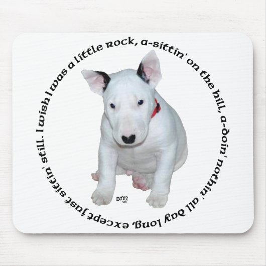 Tapis De Souris Chansons de chiot Bull Terrier (Devant)