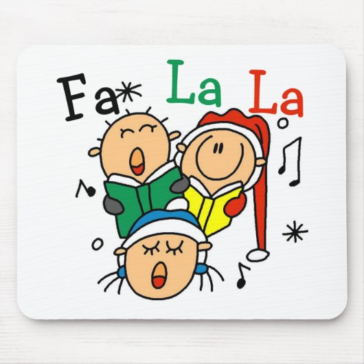 Tapis De Souris Chanter des chansons de Noël Tshirts et cadeaux (Devant)