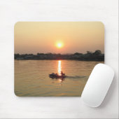 Tapis De Souris Chao Phraya River Sunset ... Ayutthaya, Thaïlande (Avec souris)