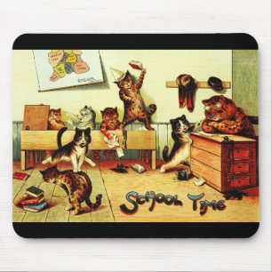 Tapis De Souris Chaos en classe Kitten Louis Wain