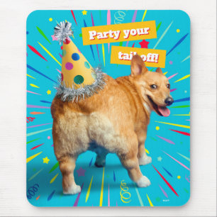 Tapis De Souris Chapeau d'anniversaire pour derrière de Corgi