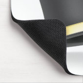 Tapis De Souris Chapeau de dessus noir avec ruban doré (Coin)