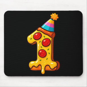 Tapis De Souris Chapeau de fête du 1er anniversaire Pizza pour gar