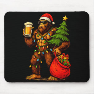 Tapis De Souris Chapeau de Noël drôle de grand pied de Santa Boiss
