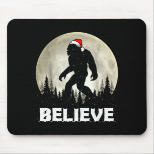 Tapis De Souris Chapeau de Père Noël Bigfoot Croire Lumières de No