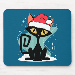 Tapis De Souris Chapeau de Père Noël pour chat moderne du milieu d