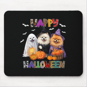 Tapis De Souris Chapeau de sorcière d'Halloween pour chien Pembrok