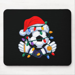 Tapis De Souris Chapeau de sport de Noël Soccer Xmas Santa Hommes 