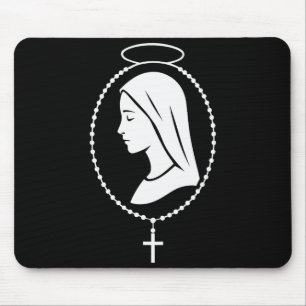 Tapis De Souris Chapelet de la Vierge Marie - Art de prière chréti