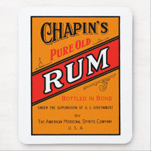 Tapis De Souris Chapins Pure Vieux Étiquette de rhum