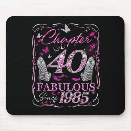 Tapis De Souris Chapitre 40 Fabuleux depuis 1985 40e anniversaire  (Devant)