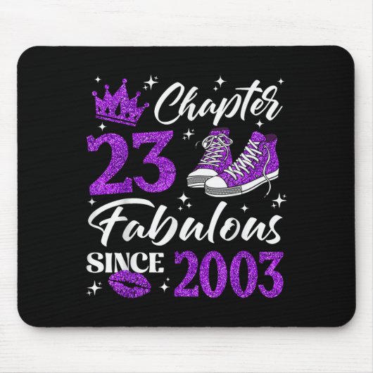 Tapis De Souris Chapter 23 Fabulous Since 2003 23rd Birthday Women (Devant)