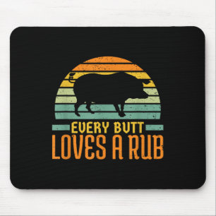 Tapis De Souris Chaque Butt Aime Un Fruit Viande Porc Grill Bbq