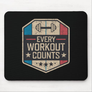 Tapis De Souris Chaque Exercice Compte Drôle Sayings Gym Sayings M