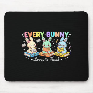 Tapis De Souris Chaque lapin adore lire un amour de livre de Pâque