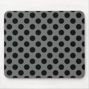 Tapis De Souris Charbon et points noirs à pois