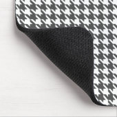 Tapis De Souris Charcoal Modern Houndstooth avec Silhouette de mod (Coin)