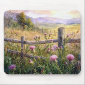 Tapis De Souris Chardons roses de campagne (Devant)