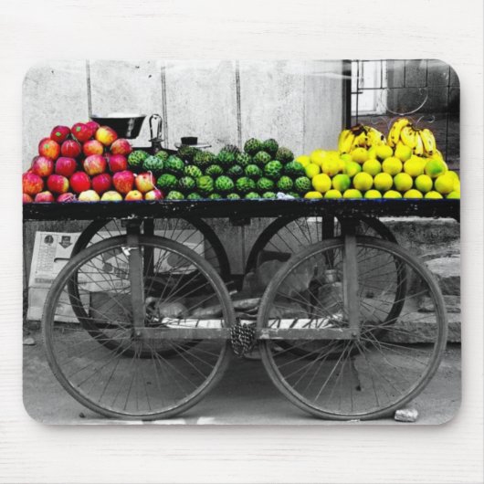 Tapis De Souris Chariot de fruit de l'Inde (Devant)