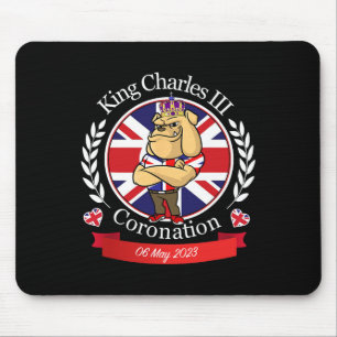 Tapis De Souris Charles Coronation English Bulldog Dans Une Couron