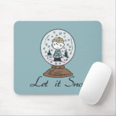 Tapis De Souris Charlie Brown Snow Globe Graphisme - Let It Snow (Avec souris)