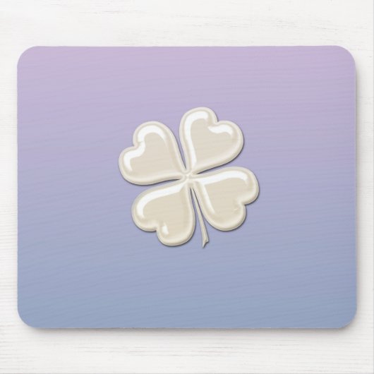 Tapis De Souris Charmant adorable chic perle chanceux shamrock (Devant)
