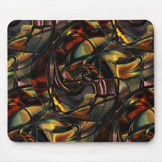Tapis De Souris Charmante texture grainée, gaufrée vert doré (Devant)