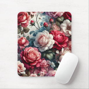 Tapis De Souris Charme floral de la rose intemporelle