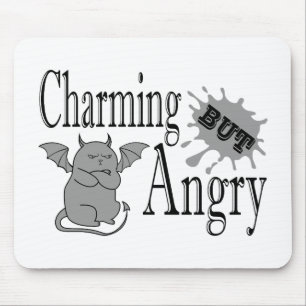 Tapis De Souris Charming mais en colère petit chat diable drôle ci