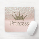 Tapis De Souris Charming Tiara, Princesse, Glittery Bokeh (Avec souris)